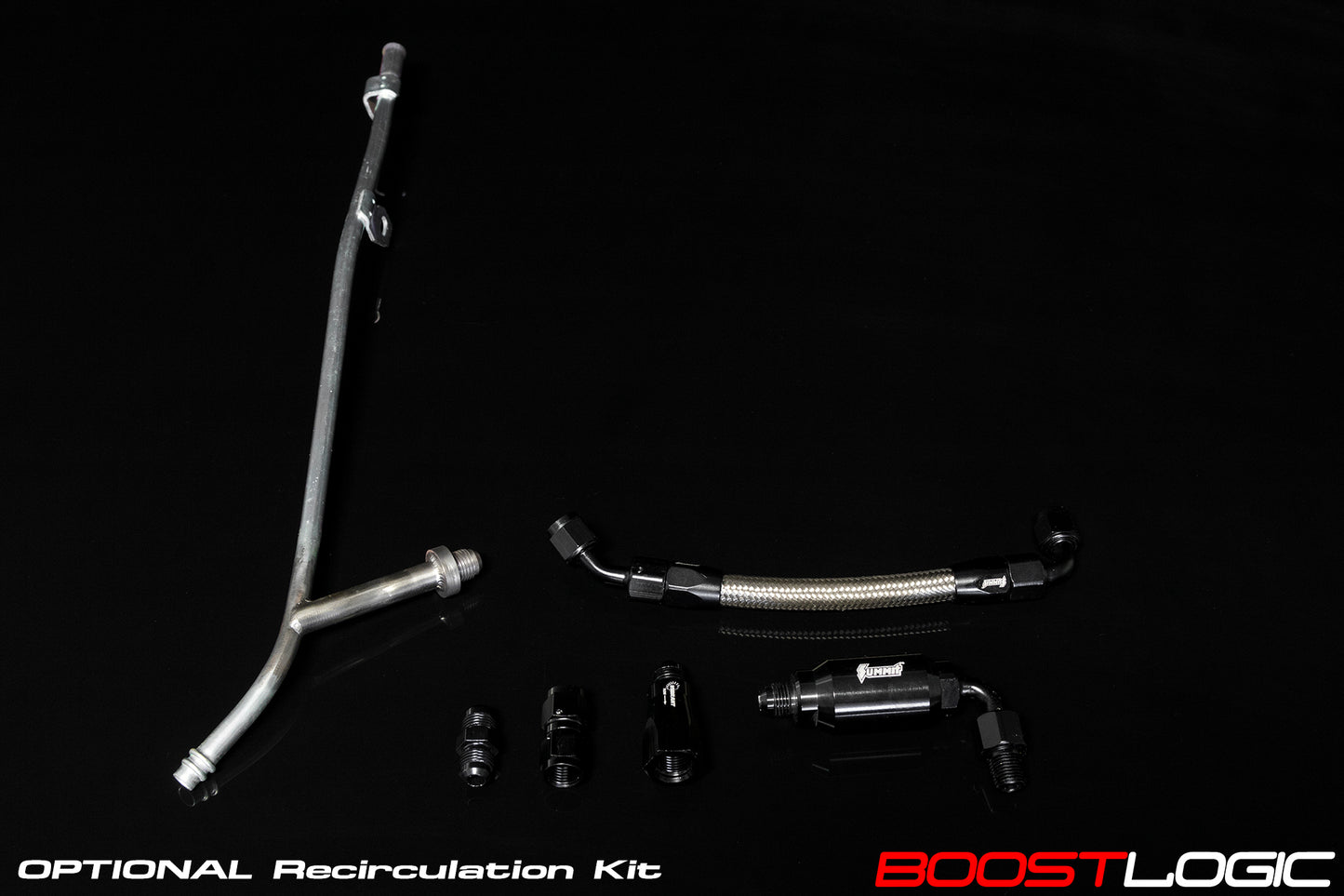 CS Motoring - Boost Logic Nissan GTR R35 Air Oil Separator for aftermarket high power vr38 e85 flex fuel drag roll racing cars custom powdercoat