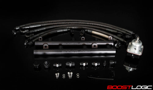 CS Motoring - Boost Logic Fuel Rail Kit R35 Nissan GTR 09+ for aftermarket turbo boosted flex fuel e85 tuning for vr38 racing engine