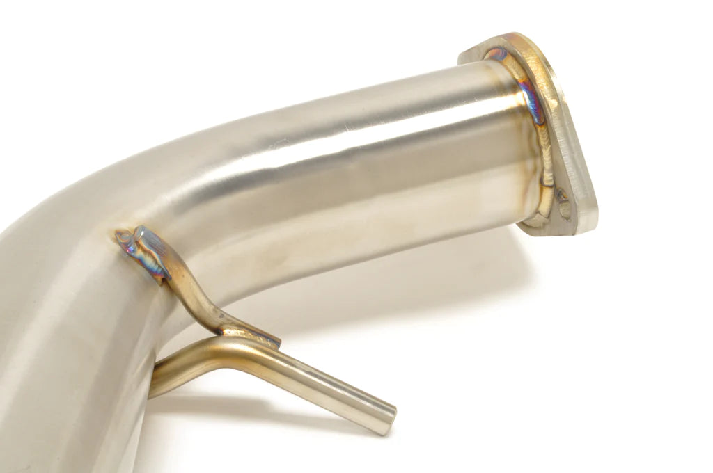 CS Motoring - STM Mitsubishi Evo X Stainless Cat-Back Dual Exit Exhaust (No Muffler) for aftermarket flow spool horsepower