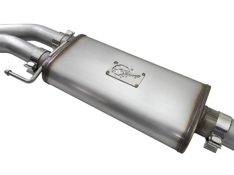 aFe Rebel Series 3 IN to 2-1/2 IN 409 Stainless Steel Cat-Back Exhaust System 15-20 F-150 Ecoboost Muffler