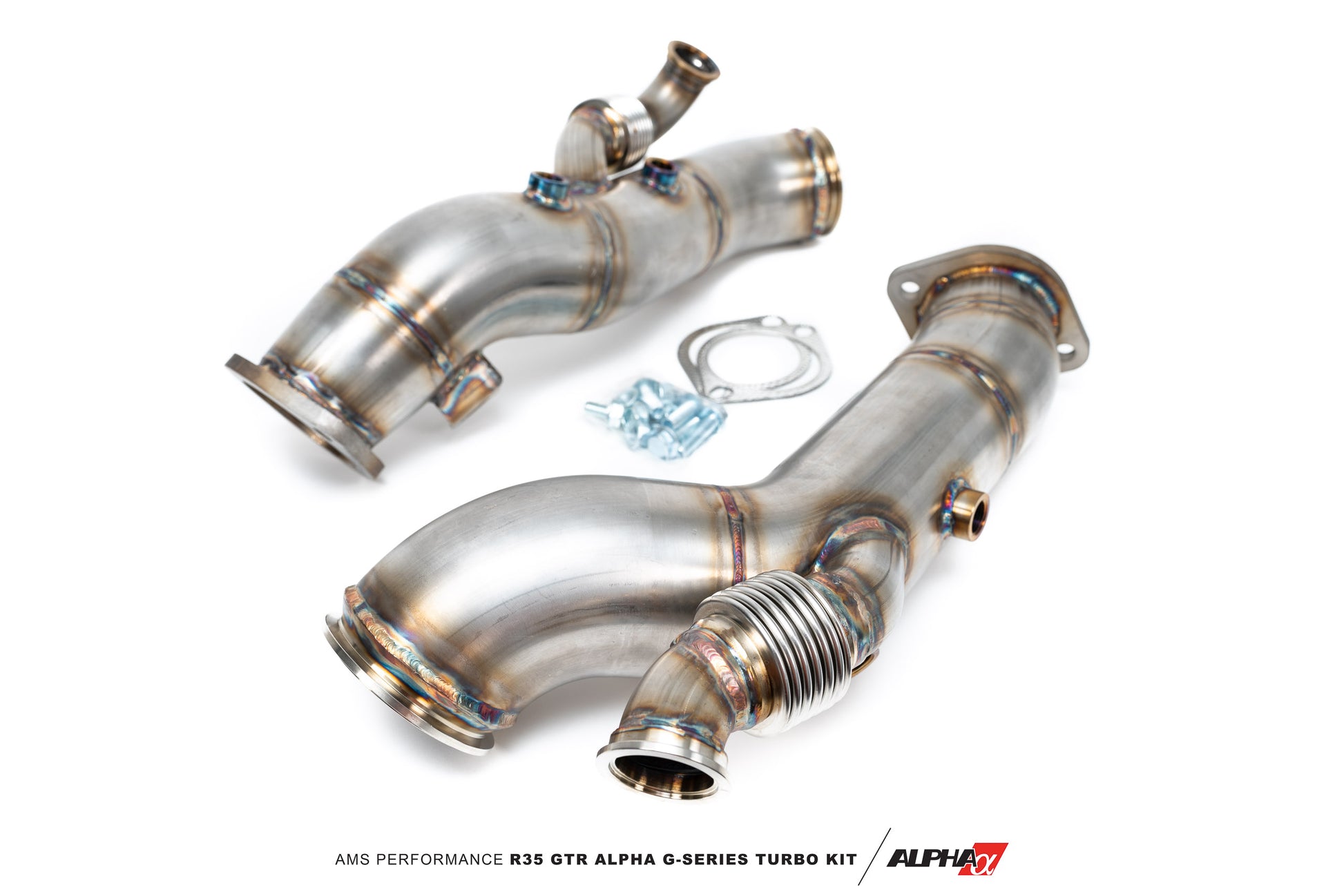 CS Motoring - AMS PERFORMANCE ALPHA 14X R35 GTR TURBO KIT for boosted vr38 engine builds for aftermarket race cars downpipes