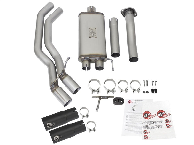 aFe Rebel Series 3 IN to 2-1/2 IN 409 Stainless Steel Cat-Back Exhaust System 15-20 F-150 Ecoboost