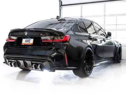 CS Motoring - AWE Track Edition Catback Exhaust for BMW G8X M3/M4 for aftermarket turbo S58 G80 G82 G22 racing spool engine with aggressive note tone loud