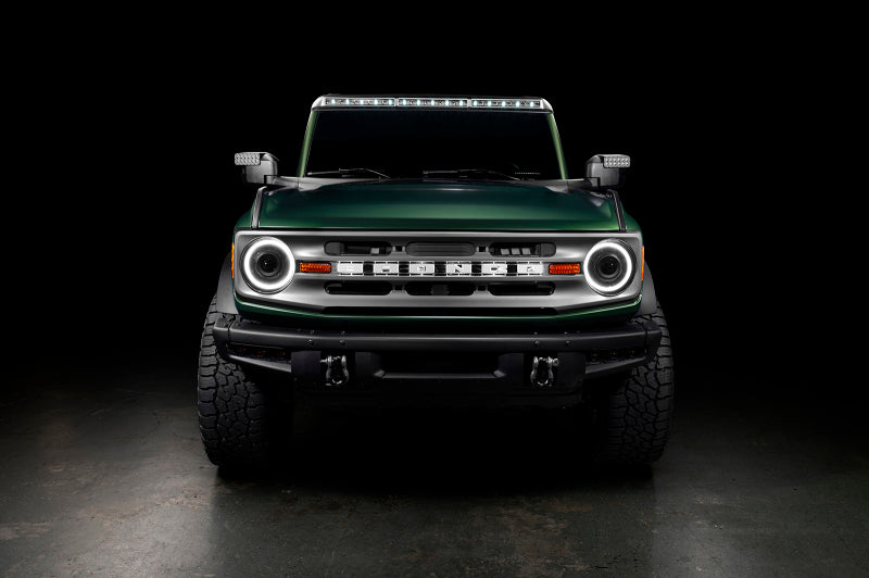 Oracle 2021+ Ford Bronco Integrated Windshield Roof LED Light Bar System for offroad overland 4x4 lighting