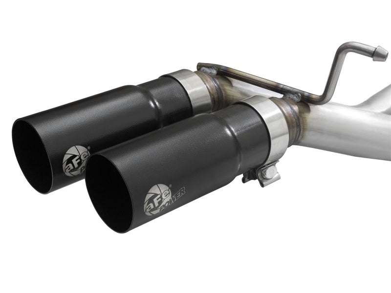 aFe Rebel Series 3 IN to 2-1/2 IN 409 Stainless Steel Cat-Back Exhaust System 15-20 F-150 Ecoboost tips