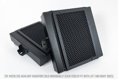 CS Motoring - CSF BMW F8X M3/M4/M2C Auxiliary Radiators w/ Rock Guards (Fits Left and Right, Sold Individually) black aftermarket racing cooling