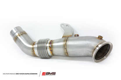 CS Motoring - AMS PERFORMANCE TOYOTA GR SUPRA STAINLESS STEEL RACE DOWNPIPE for aftermarket MKV B58 racing engines