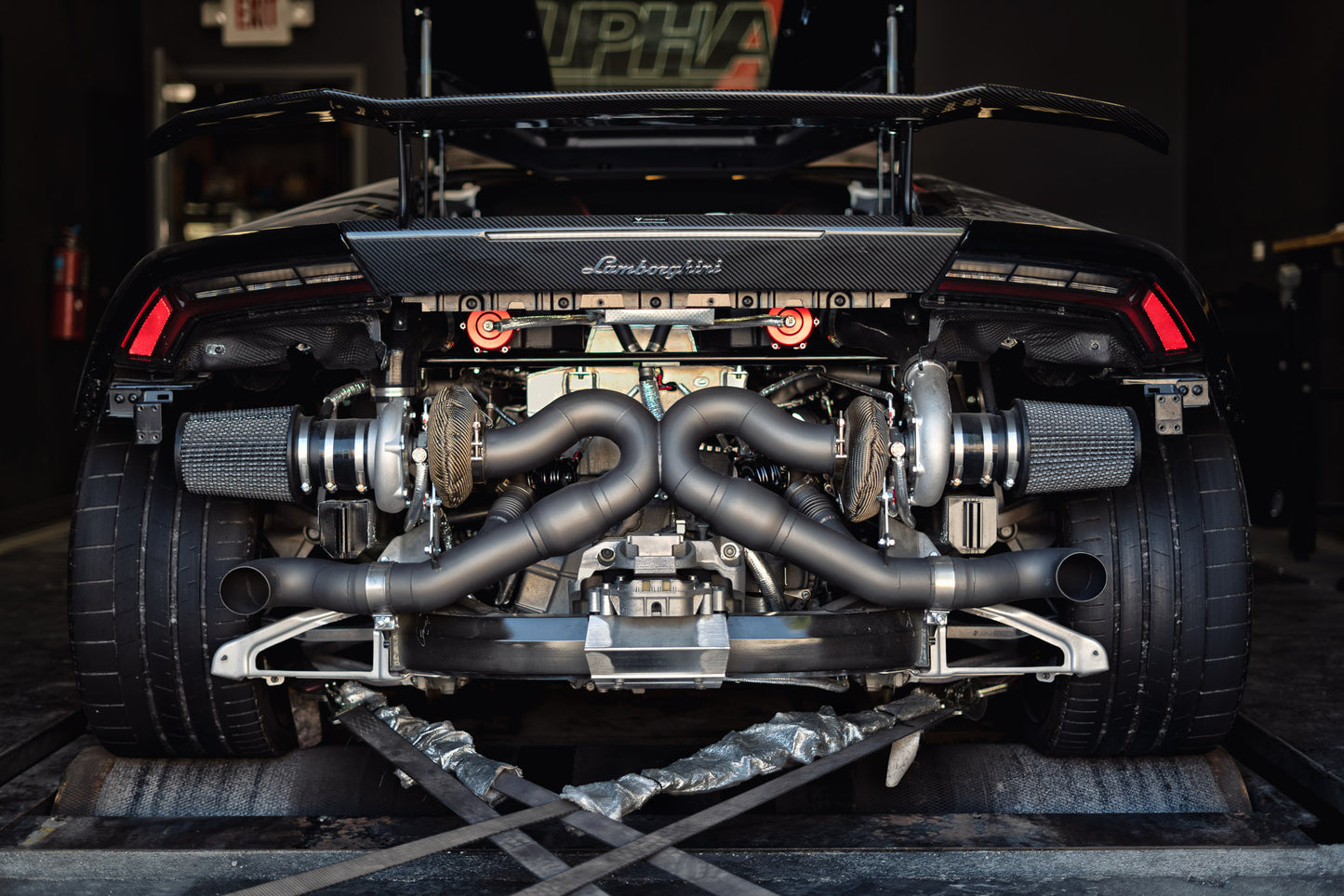 CS Motoring - AMS PERFORMANCE LAMBORGHINI HURACAN ALPHA TWIN TURBO KIT for aftermarket drage racing and roll racing boosted v10 race engines