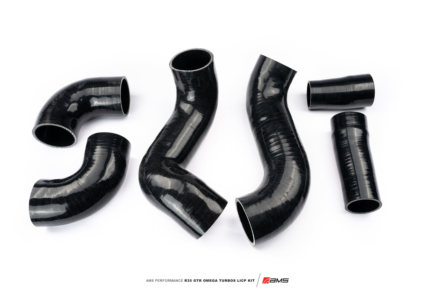 CS Motoring - AMS PERFORMANCE R35 GTR OMEGA TURBO KIT LOWER INTERCOOLER PIPING for aftermarket VR38 boosted Nissan racing engine