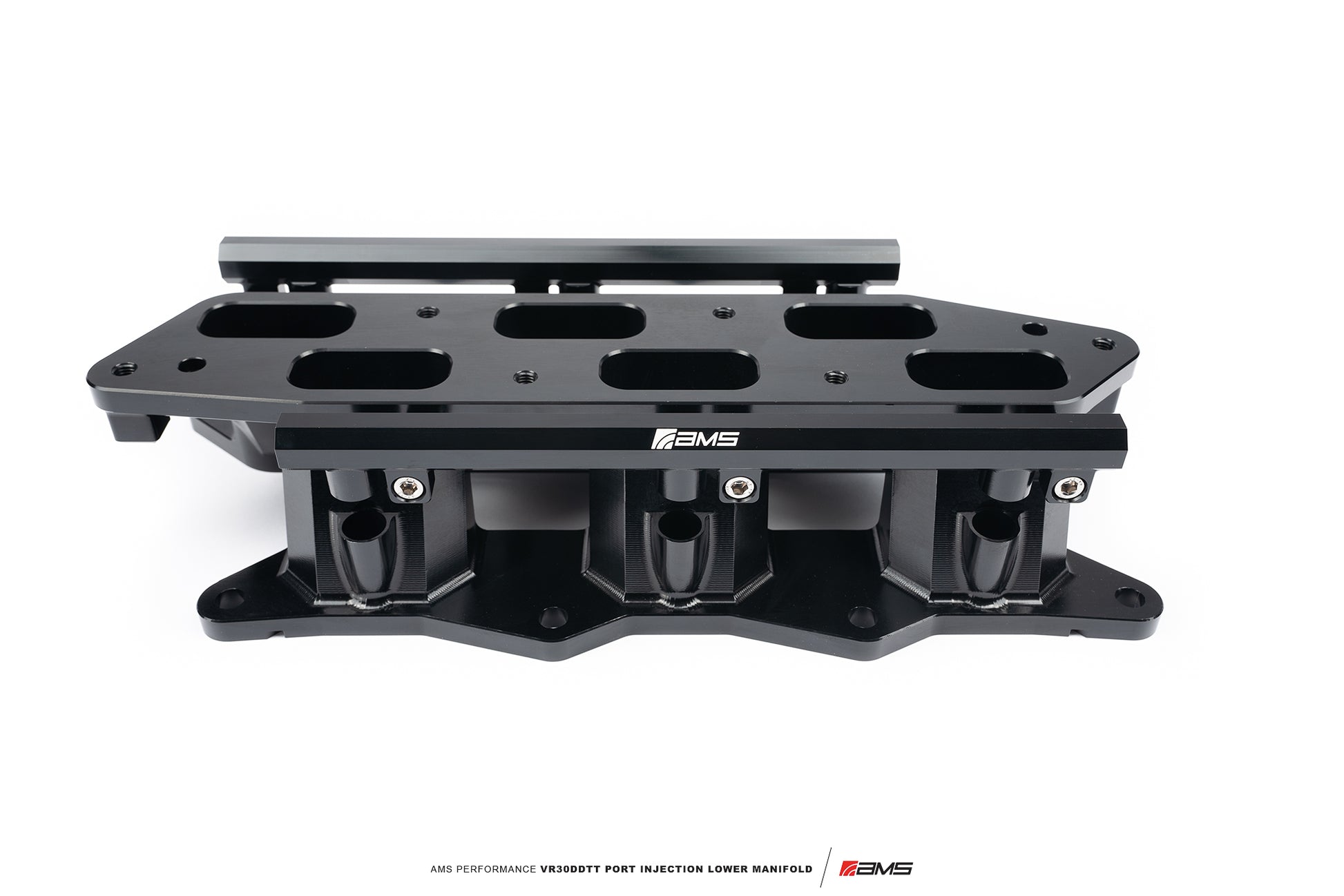 CS Motoring - AMS PERFORMANCE NISSAN Z PORT INJECTION LOWER MANIFOLD for aftermarket E85 fueling on VR30DETT engines