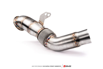 CS Motoring - AMS PERFORMANCE TOYOTA GR SUPRA STREET DOWNPIPE W/ GESI CATALYTIC CONVERTER for aftermarket B58 MKV turbo racing engine