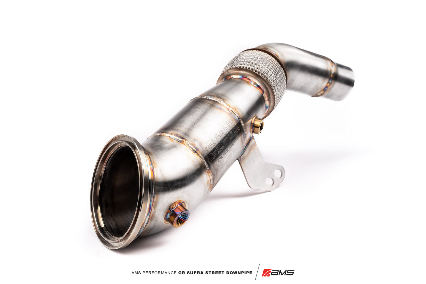 CS Motoring - AMS PERFORMANCE TOYOTA GR SUPRA STREET DOWNPIPE W/ GESI CATALYTIC CONVERTER for aftermarket B58 MKV turbo racing engine