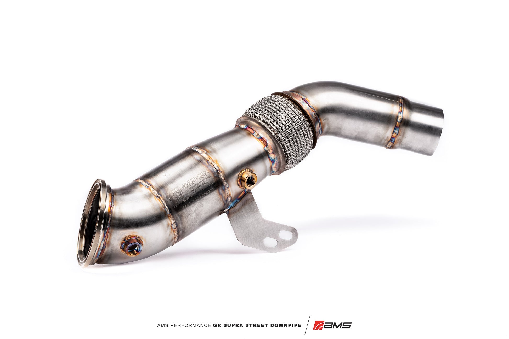 CS Motoring - AMS PERFORMANCE TOYOTA GR SUPRA STREET DOWNPIPE W/ GESI CATALYTIC CONVERTER for aftermarket B58 MKV turbo racing engine