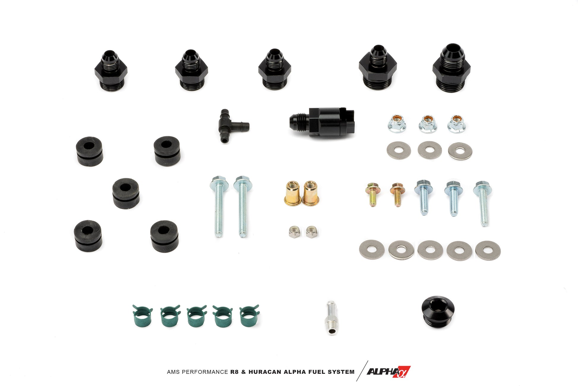 CS Motoring - AMS PERFORMANCE R8/HURACAN ALPHA FUEL SYSTEM – FUEL PRESSURE REGULATOR + FUEL LINE KIT for aftermarket flex fuel E85 Audi and Lamborghini V10 racing engine