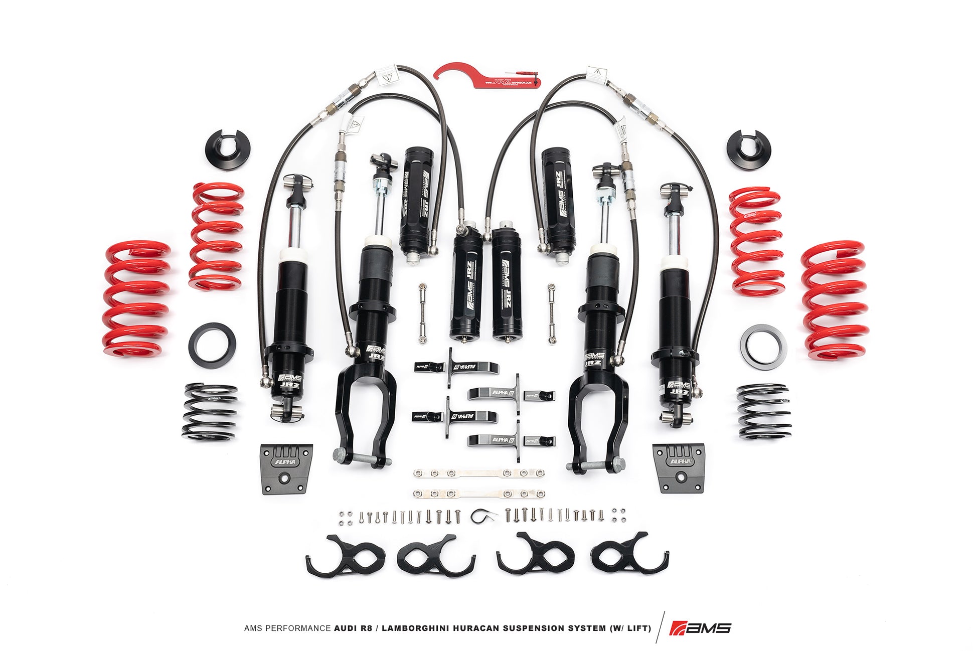 AMS PERFORMANCE AUDI R8 / LAMBORGHINI HURACAN SUSPENSION SYSTEM better handling drag racing and roll racing twin-turbo kit aftermarket