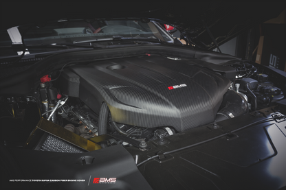 CS Motoring - AMS PERFORMANCE TOYOTA GR SUPRA CARBON FIBER ENGINE COVER for aftermarket B58 MKV 2024 racing engine