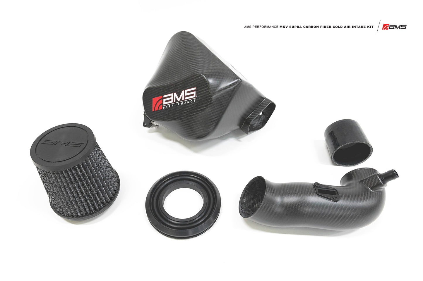 CS Motoring - AMS PERFORMANCE TOYOTA GR SUPRA CARBON FIBER AIR INTAKE for aftermarket B58 turbo E85 flex fuel racing engines to add horsepower