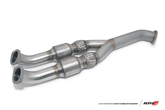 CS Motoring - AMS PERFORMANCE R35 GT-R 90MM CATTED MIDPIPE for aftermarket VR38 R35 turbo engine