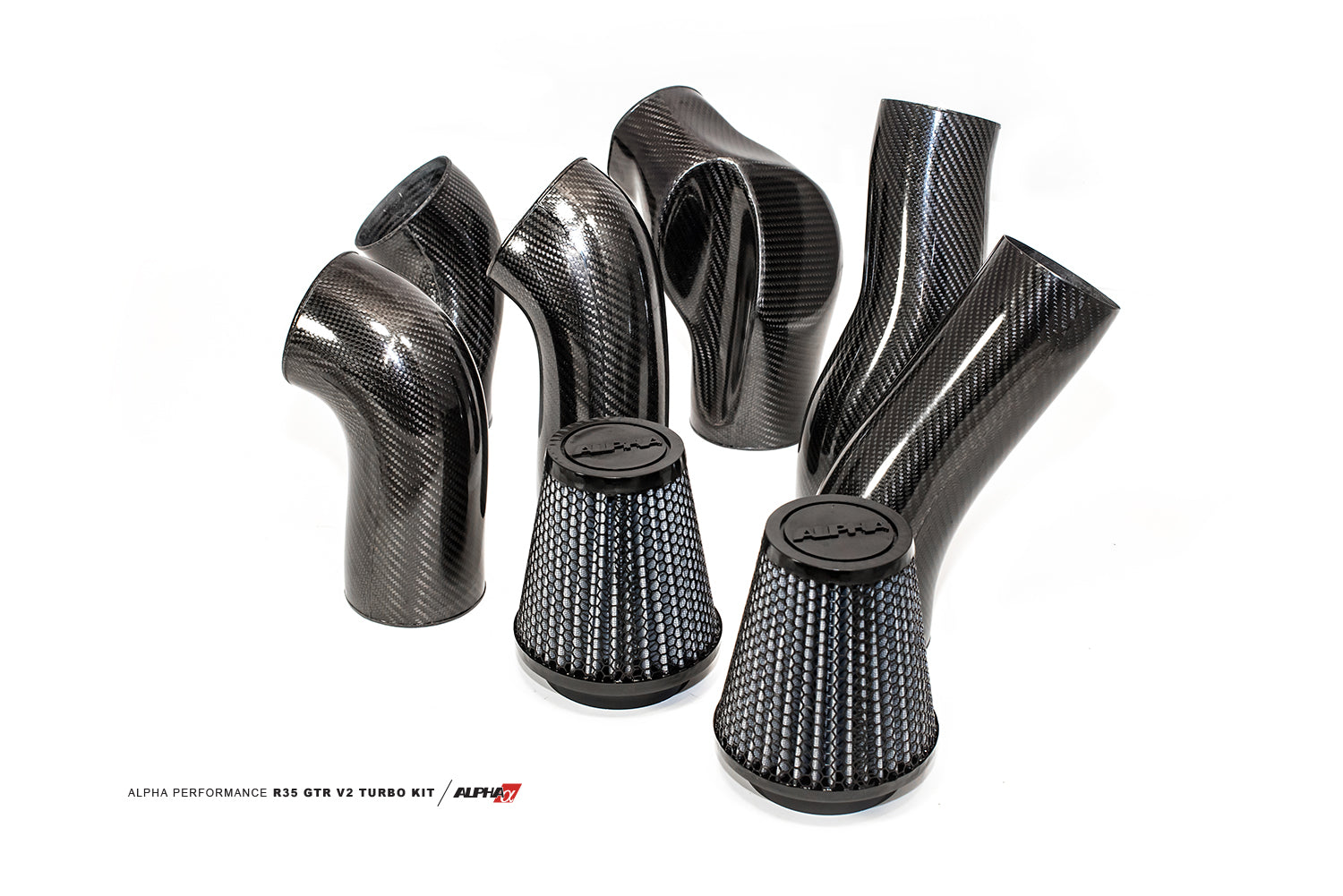 CS Motoring - AMS PERFORMANCE ALPHA 14X R35 GTR TURBO KIT for boosted vr38 engine builds for aftermarket race cars carbon fiber air intake