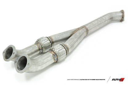 CS Motoring - AMS PERFORMANCE R35 GT-R 90MM RACE MIDPIPE for aftermarket R35 VR38 turbo exhaust