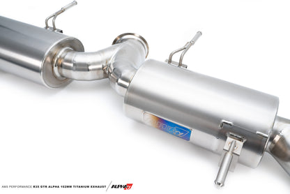 CS Motoring - AMS PERFORMANCE R35 GTR ALPHA 102MM TITANIUM EXHAUST for aftermarket turbocharged boosted VR38 R35 