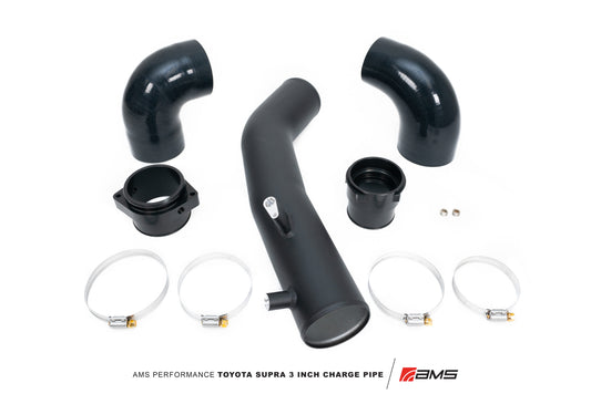 CS Motoring - AMS PERFORMANCE TOYOTA GR SUPRA 3″ CHARGE PIPE for B58 turbo aftermarket racing engine on E85 and Flex Fuel