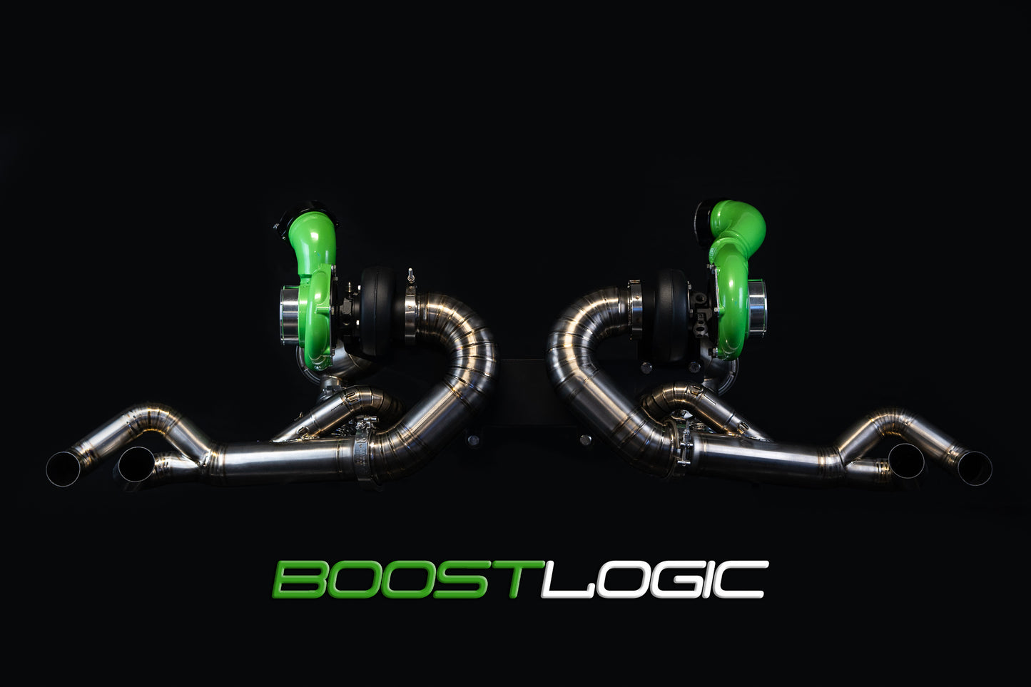 CS Motoring - Boost Logic Lamborghini Huracan Twin Turbo Kit for aftermarket boosted drag and roll racing horsepower v10 custom powdercoat