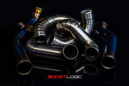 CS Motoring - Boost Logic Nissan GTR R35 Titanium Intercooler Piping for aftermarket booted turbo vr38 racing engine