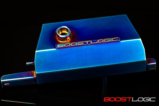 CS Motoring - Boost Logic Titanium Coolant Reservoir for R35 GTR blue flame cool aftermarket vr38