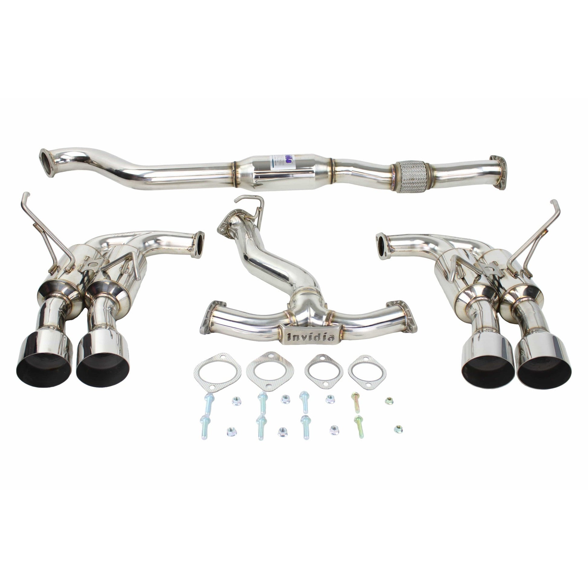 CS Motoring - Invidia R400 Gemini Quad Titanium Tip Cat Back Exhaust Subaru WRX / STI 2015-2021 for aftermarket quad tip awd turbo boost spool sound horsepower