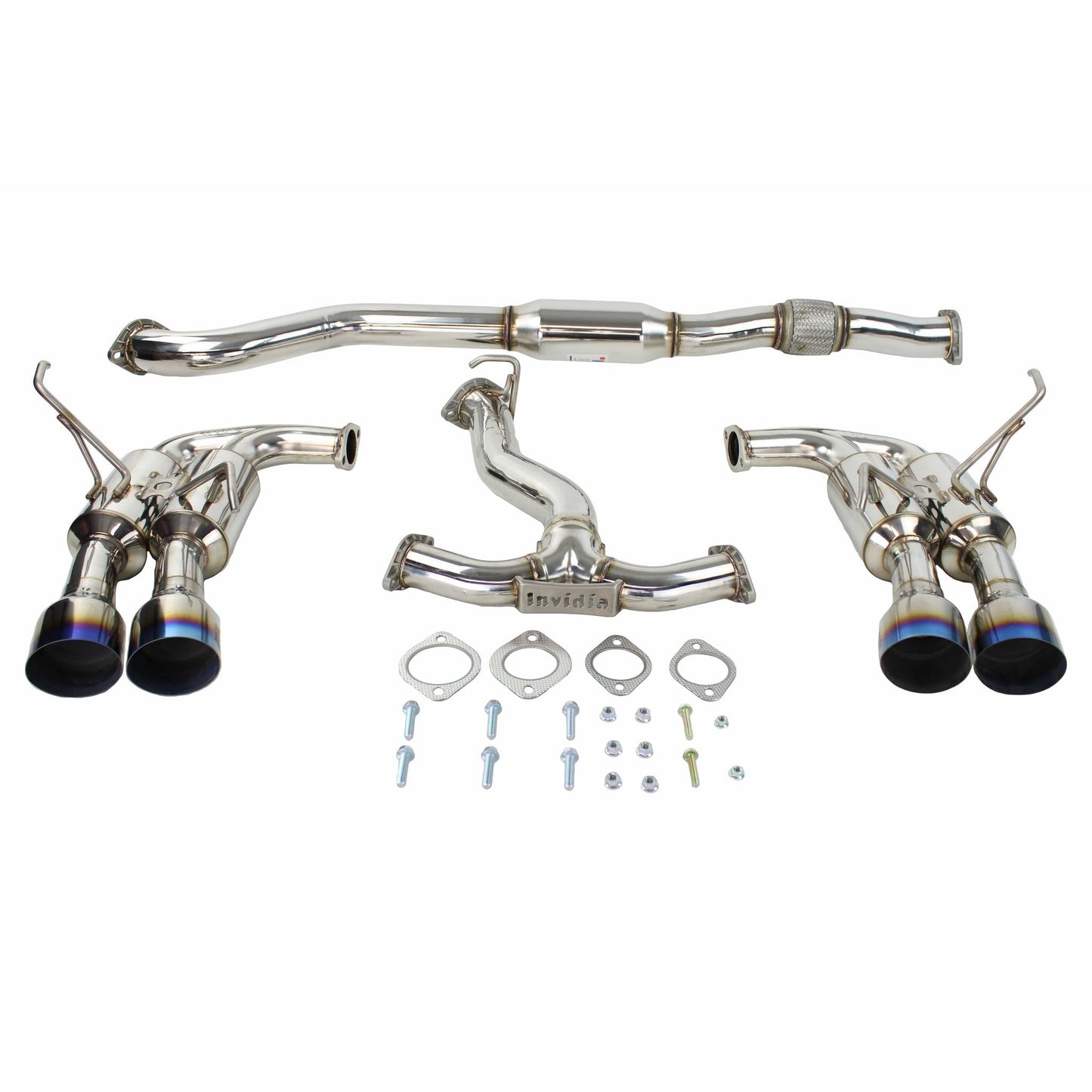 CS Motoring - Invidia R400 Gemini Quad Titanium Tip Cat Back Exhaust Subaru WRX / STI 2015-2021 for aftermarket quad tip awd turbo boost spool sound horsepower