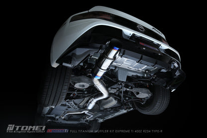 Tomei Expreme Full Titanium Single Exit Catback Nissan Z 2023+ for aftermarket loud backfire flames vr30 turbo jdm