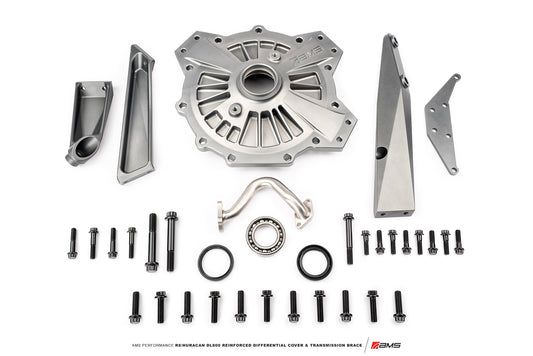 CS Motoring - AMS PERFORMANCE R8/HURACAN DL800 REINFORCED DIFFERENTIAL COVER & TRANSMISSION BRACE for aftermarket billet V10 Audi and Lamborghini racing engines