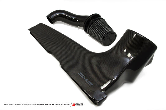 AMS PERFORMANCE 2015-2019 VW GOLF R MK7 CARBON FIBER INTAKE SYSTEM - boost tuning horsepower airflow