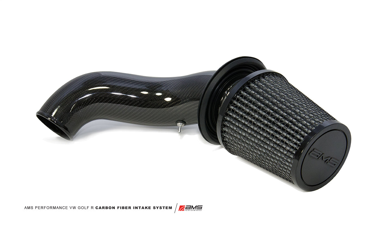 AMS PERFORMANCE 2015-2019 VW GOLF R MK7 CARBON FIBER INTAKE SYSTEM - boost tuning horsepower airflow