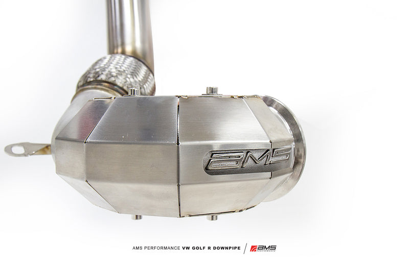 AMS PERFORMANCE 2015-2019 VW GOLF R MK7 3″ RACE DOWNPIPE - Boost, Tuning, Aftermarket, Horsepower, Turbo