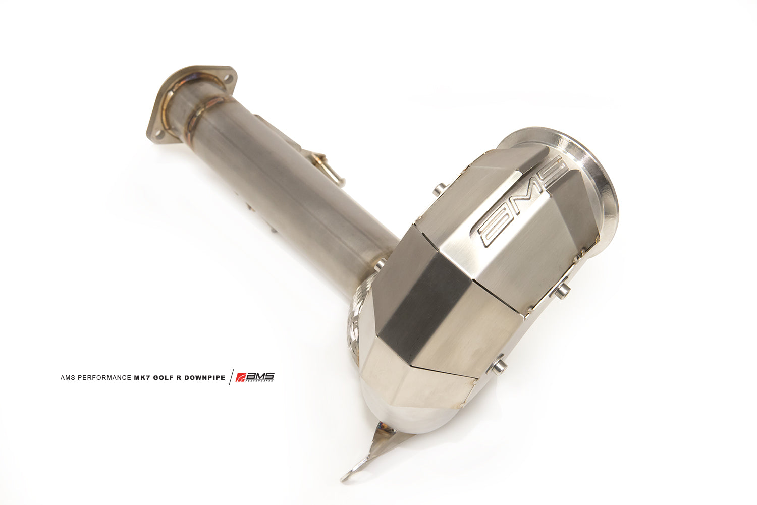 AMS PERFORMANCE 2015-2019 VW GOLF R MK7 3″ RACE DOWNPIPE - Boost, Tuning, Aftermarket, Horsepower, Turbo