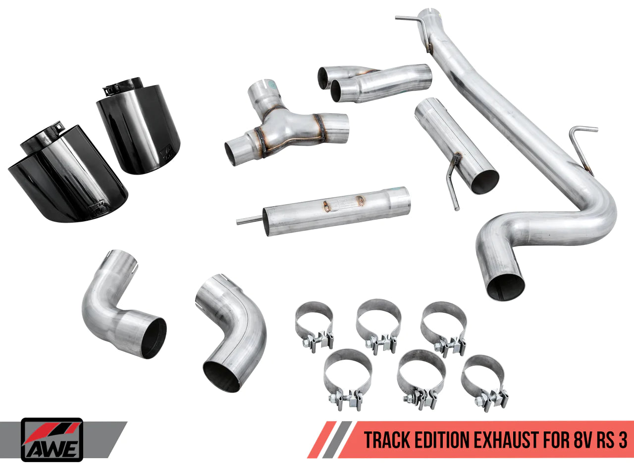 AWE Tuning 17-20 Audi RS3 8V SwitchPath Exhaust w/Diamond Black RS-Style Tips