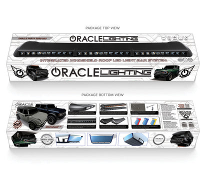 Oracle 2021+ Ford Bronco Integrated Windshield Roof LED Light Bar System for offroad overland 4x4 lighting