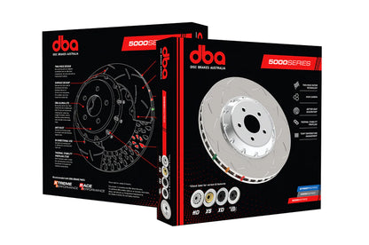 CS Motoring - DBA 5000 T3 2-Piece Slotted Rotor for Subaru STI for aftermarket awd manual turbo braking