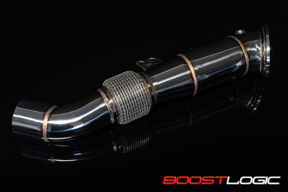 CS Motoring - Boost Logic MKV Supra Stainless Steel Downpipe for aftermarket 2024 B58 turbo spool loud sound