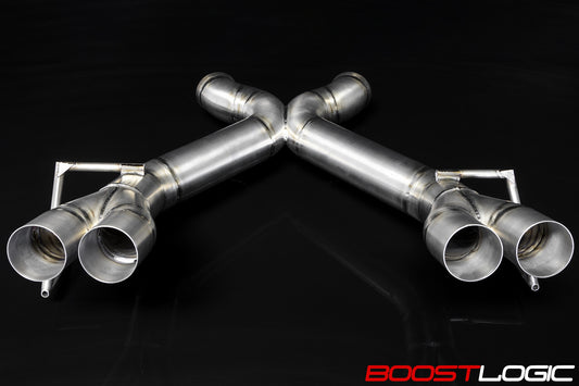 CS Motoring - Boost Logic McLaren MP4-12c / 650s Titanium Exhaust for aftermarket exotic supercars turbo spool horsepower aggressive loud sound