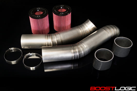 CS Motoring - Boost Logic 3.5″ Titanium Intake Kit For Nissan R35 GTR 09+ for aftermarket turbo boosted horsepower JDM race cars