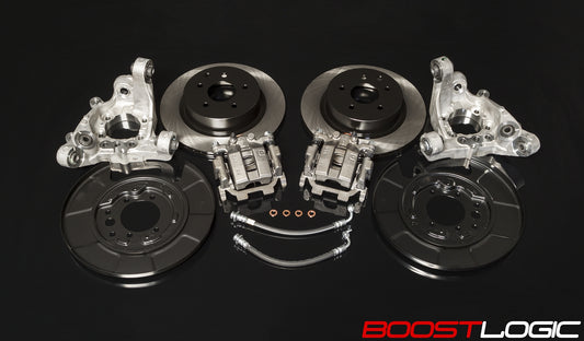 CS Motoring - Boost Logic Nissan GTR R35 Street Rear Brake Conversion for aftermarket racing braking stopping power VR38