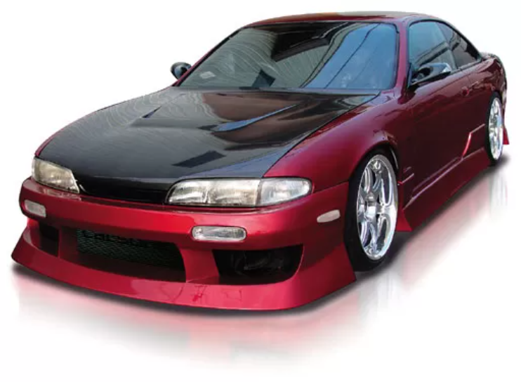 Origin Aggressive Front Bumper Nissan 240SX (S14 Zenki) 95-96 for aftermarket sr20 sr20det tf togue drift drifting jdm bodykit - CS Motoing