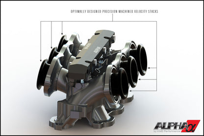 AMS PERFORMANCE 18 INJECTOR R35 GT-R CARBON FIBER INTAKE MANIFOLD Velocity Stacks