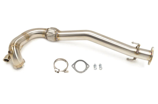 STM Mitsubishi Evo 7/8/9 Downpipe O2 Recirculated for FP SS Housing - CS Motoring for aftermarket exhaust boost turbo built bolt on 4g63