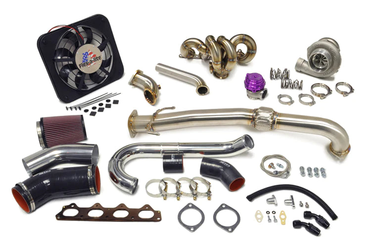 STM Mitsubishi Evo 7/8/9 4G63 Standard Placement V-Band Turbo Kit for aftermarket evolution boost spool horsepower - CS Motoring purple