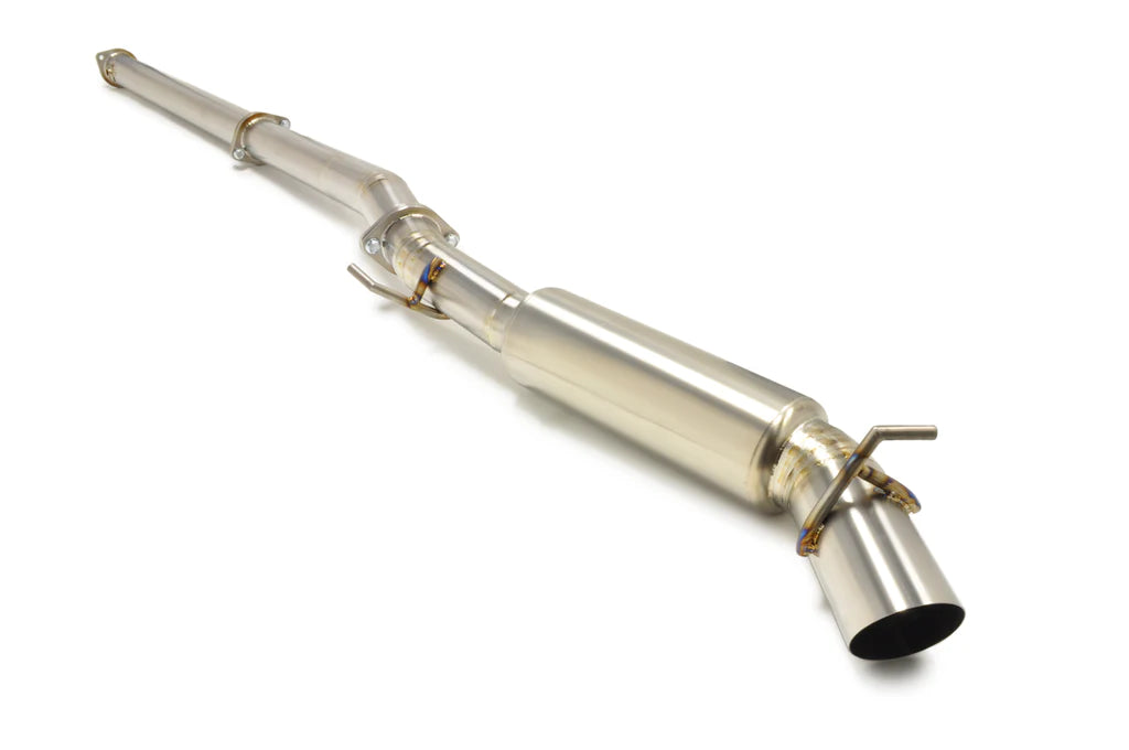 STM Mitsubishi Evo 7/8/9 4G63 Titanium Cat-Back Exhaust for aftermarket boost spool loud sound - CS Motoring