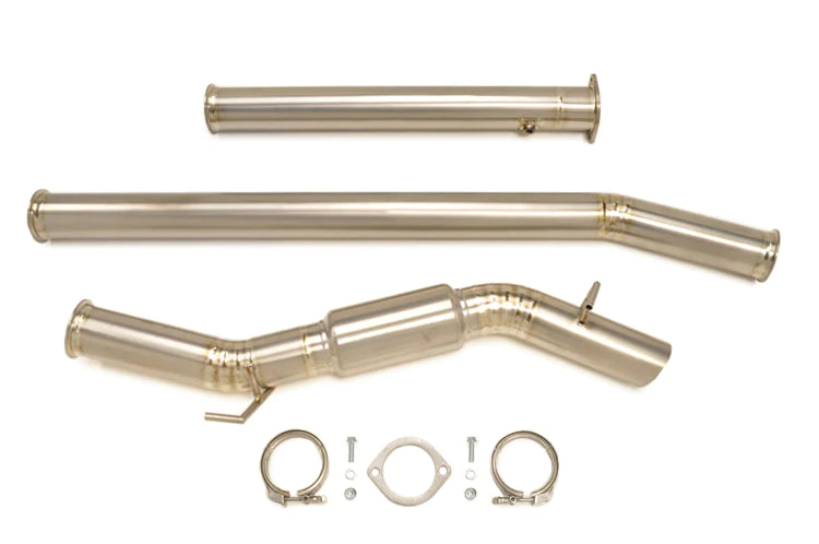 STM Evo 7/8/9 Titanium V-Band 3.5in Exhaust for FF 6870 Turbo Kit for aftermarket turbo kit spool loud sound - CS Motoring